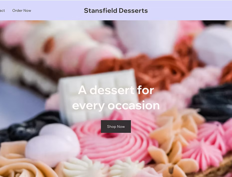 Stansfield Desserts website